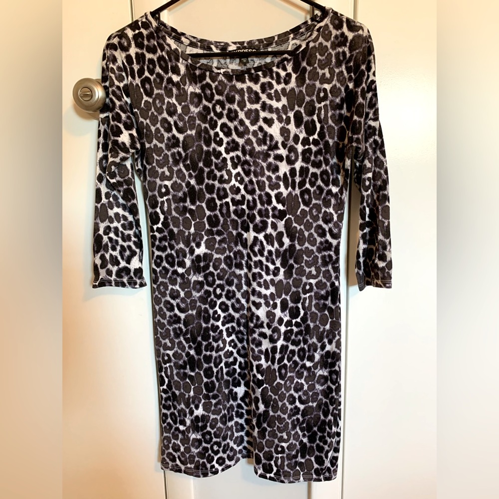 Express cheetah mini dress XS